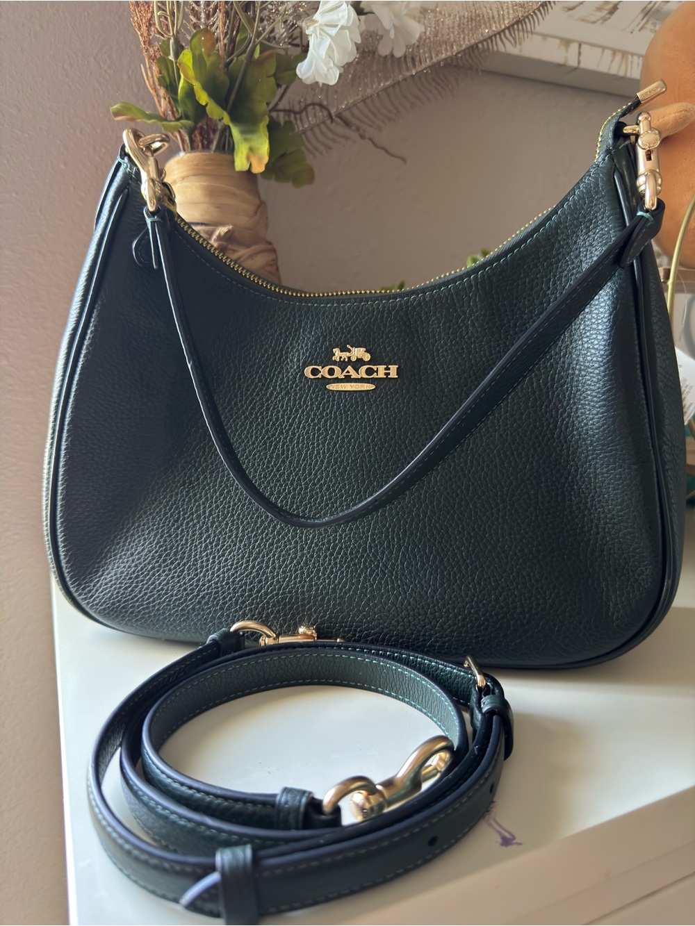 Coach Amazon Green Teri Hobo
